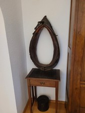 Antik Original Pferde Leder-/Holz-Kummet/Kumet, Geschirr, Deko