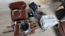 Braun Paxette Super III + Braun F21 Elektroblitz + Halterungen + Taschen