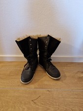 HUB Stiefel / Boots, Leder, Schwarz, Gr. 38
