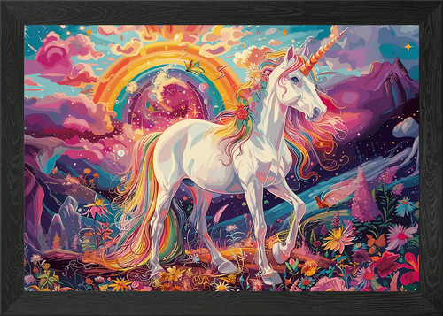 Einhorn fantasy gerahmtes - fantasy,