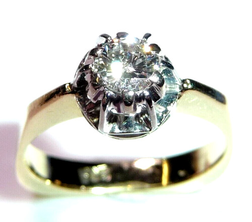 Ring 585 gelbgold weißgold - gelbgold,