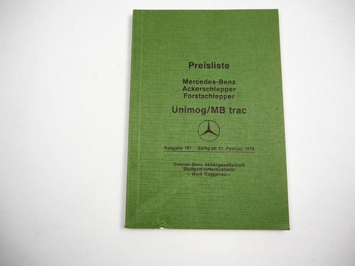 Trac unimog preisliste 161 - preisliste,