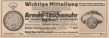 MÜNCHEN, Werbung 1916, Andreas Huber Hof-Uhren-Fabrik Armee-Taschenuhr