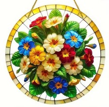 Fensterbild blumen bunt - ,