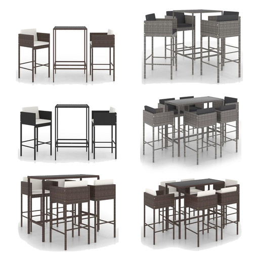 Gartenbar set mit kissen theke - gartenbar,