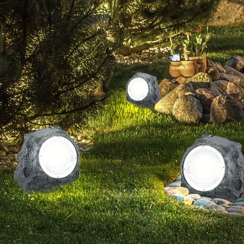 3er set led außen - außen, stein