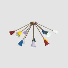 Bunt 12 Armiger Halbfester Deckenleuchter Dekorative Messing Lichtquelle
