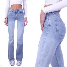 Damen Jeans Hose Bootcut Mid