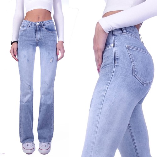Damen jeans hose bootcut - hose, mid