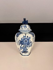 Delft Deckelvase mit Foo Dog
