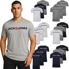 JACK & JONES Herren-T-Shirt mit Corp-Logo, 3er-Pack