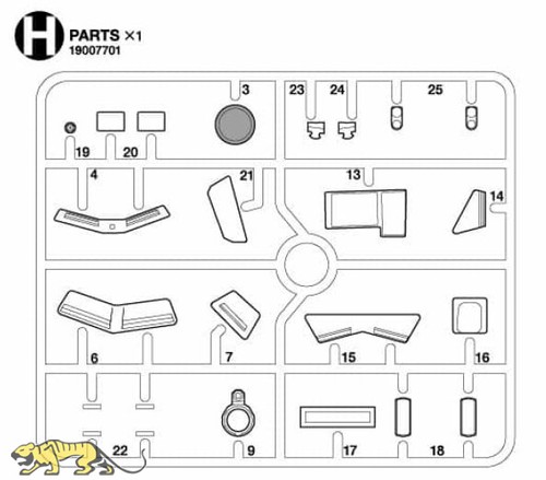 Tamiya 19007701 teile - h,