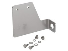 Kennzeichenhalter seitlich, aus Edelstahl, mit Befestigungsmaterial - für Simson