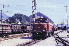 Farb-Foto  Zillertalbahn Diesellok Jenbach 1985