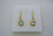 333 Gold - 8 K , Blau Topas