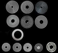 "Kreis" Rahmen, rund, mit Muster, gebogen, Stanzschablone/ Cutting + NEGATIV-Cut