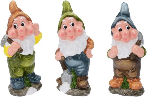Gartenzwerge 3er set 30cm - gartenzwerge,