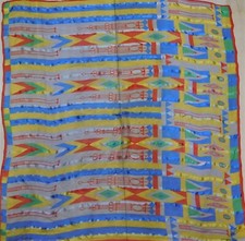 SCHAL 100% REINE SEIDE VINTAGE DAMEN CHRISTIAN FISCHBACHER (1760) 86cm x 90cm