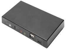 DIGITUS KVM-Switch Umschalter DS-12901 Computerzubehör Mehrfachanschluss Schwarz