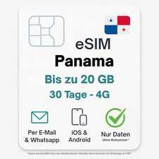 Panama eSIM bis zu 20 GB