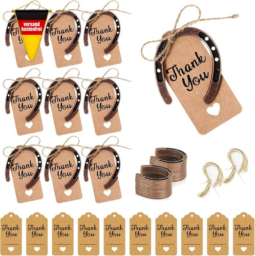 Hufeisen glücksbringer set - hufeisen,