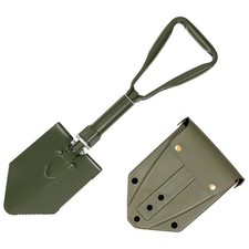 MFH Bundeswehr Klappspaten mit Tasche Armee Spaten BW Feldspaten Oliv mit Hülle