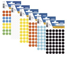 240 Herma runde Aufkleber Klebepunkte Sticker Ø 12 mm rund Papier Farbauswahl
