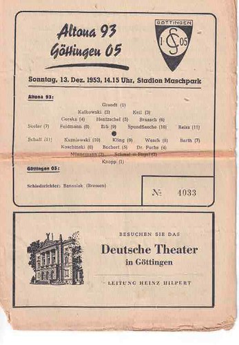 Fussball programmheft 53 - ,