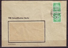 DDR, 1958, 5 Pf. Dienst auf Fensterfirmenbrief, MF, Tagesstempel