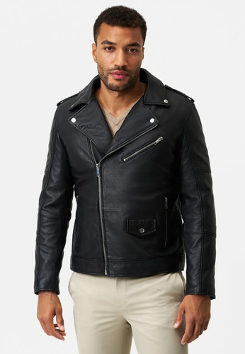 Herren lederjacke brando - herren,