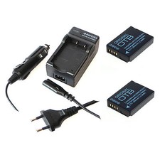 2x Akku und Ladegerät für Panasonic Lumix DMC-TZ18 DMC-TZ25 DMC-TZ31