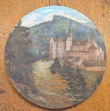 Holz Teller bemalt Ansicht