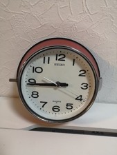 Seiko Maritime Wanduhr  70er Jahre Design Bullauge Selten aus Sammlung QA513R