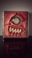 Einzigartiges, handgemachtes Zigarettenetui – Zyklop-Motiv/ Zippo / Joint Box /