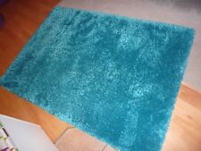 Teppich Wohnzimmer Einfarbig Weich Modern Langflor, 120x170cm-petrol (blau/grün)