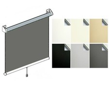 Schnapprollo Thermorollo Verdunkelungsrollo Stoff außen silber auf Maß mm-genau