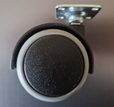 2 Stück Möbelrollen Räder Lenkrolle Hartbodenrolle Laufrollen Ø 50 mm mit Platte