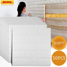 50 Stück 3D Tapete Wandpaneele Selbstklebend Ziegel Wasserfest Wandaufkleber