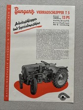 Original Prospekt Bungartz Vierradschlepper Traktor T 5 2 Seiten Fendt Schlüter