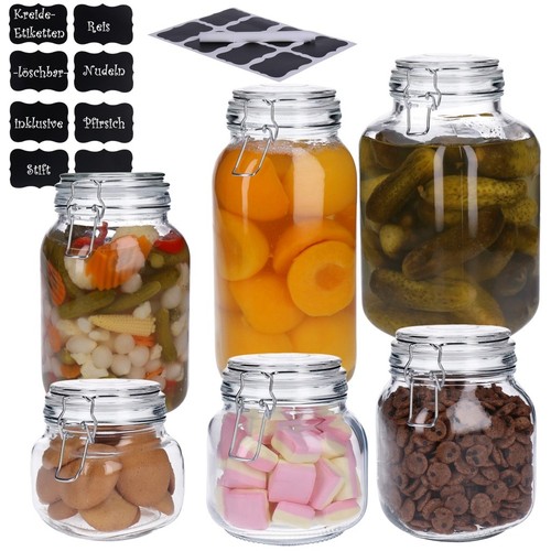 Set vorratsdose aus glas mit - glas,