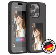 NFC Hülle mit Display iPhone 13 14 15 16 Pro Max Plus Handyhülle Bild Foto E-Ink