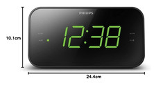 Philips TAR3306/12 Radiowecker Reservebatterie UKW Display doppelte Weckfunktion