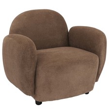 B-Ware Sessel MCW-P33, Stoff/Textil Chenille (330 g/m²) Öko-Tex, braun