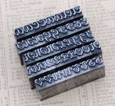 Alphabet Bleilettern Vintage Siegel Stempel Buchstabe Initial lettepress stamp..