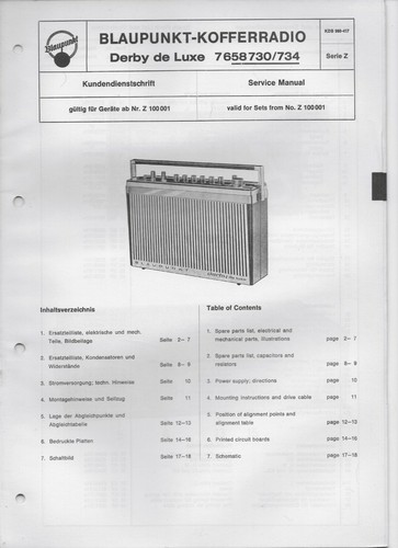 Blaupunkt kofferradio derby - blaupunkt,