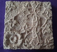 Neu!1 Hübsches Wand Deko Relief Bild 23x23x3cm Kunststoff Beige BWare Restposten