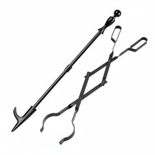 Kaminzange stahl 66cm holz - kaminzange,