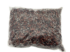1000 Stück - Kohleschicht Widerstand 220 Ohm 0,25W 5% 1/4 Watt stehend