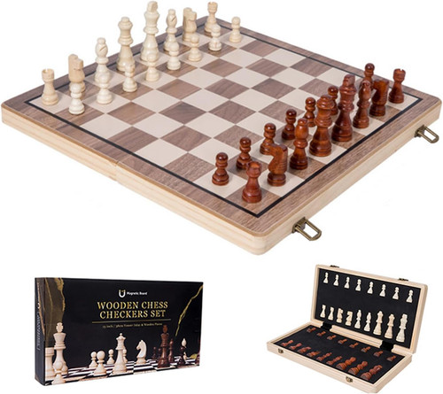 Schachspiel holz magnetisch - schachspiel,