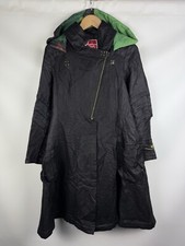 Aventures Des Toiles Damen Woll Trenchcoat Jacke mit Kapuze Größe 38 / M